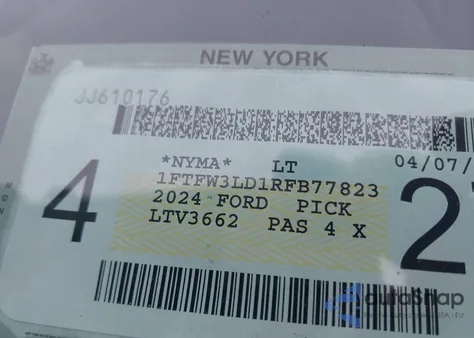 2024 Ford F-150 Xlt z USA, uszkodzony, nr VIN 1FTFW3LD1RFB77823